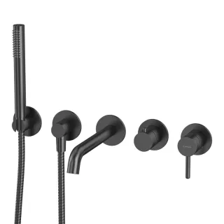 Смеситель встраиваемый  WHITECROSS YSET1240GM оружейная сталь